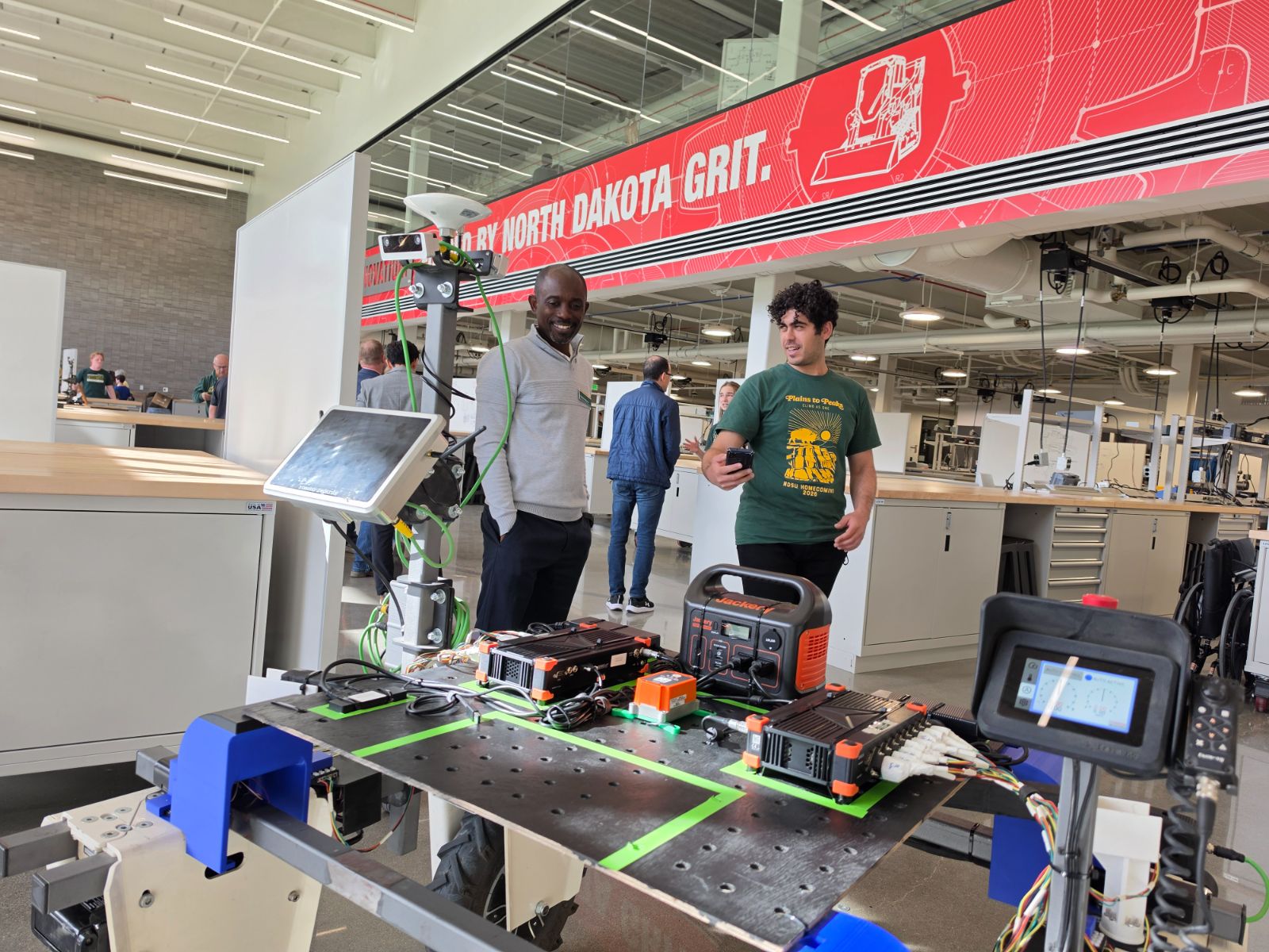 Showing UGV telemetry to a visitor