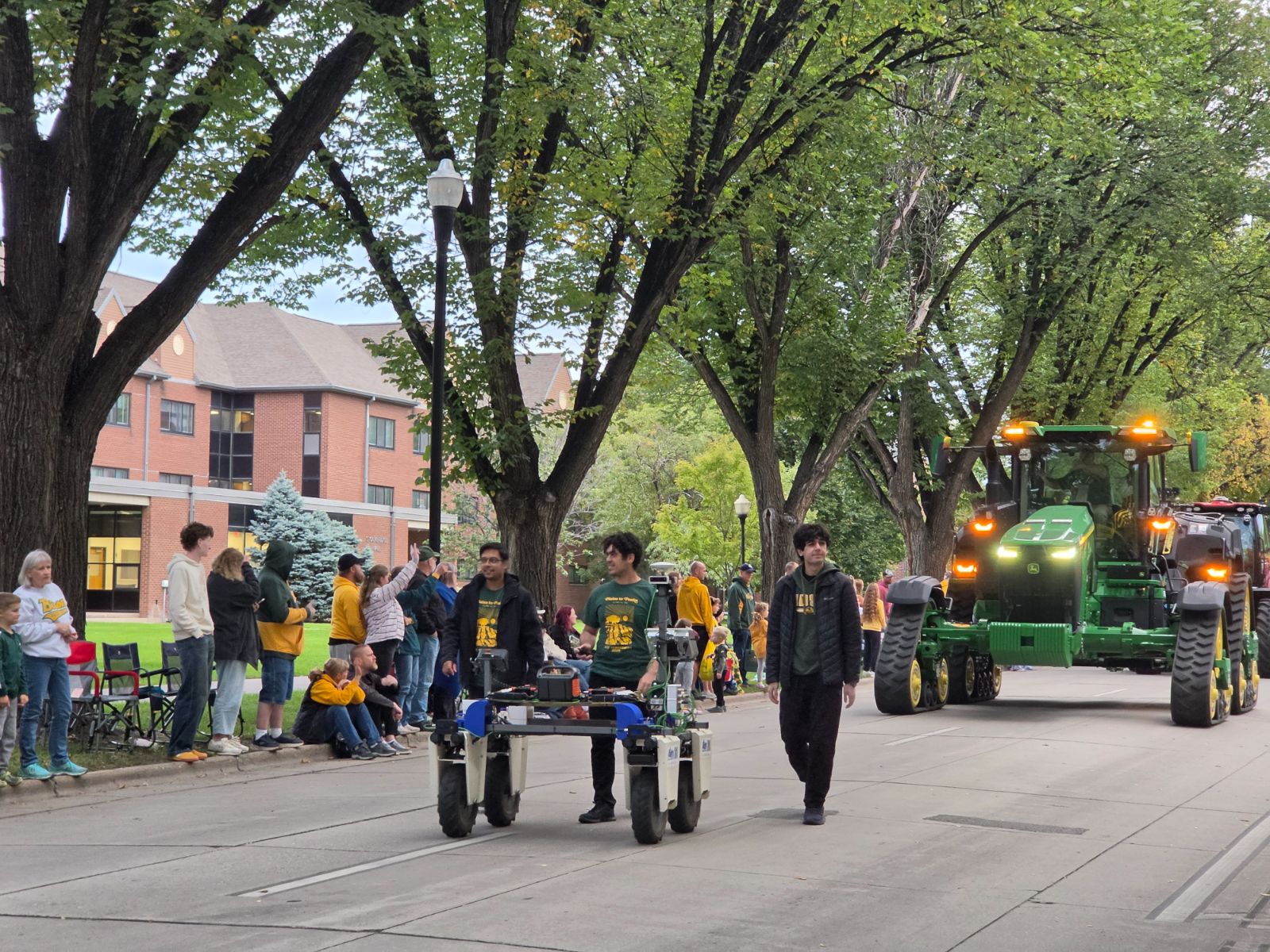 UGV leading the tractors